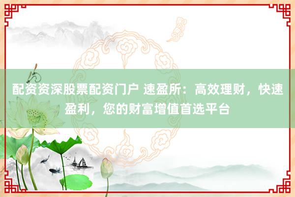 配资资深股票配资门户 速盈所：高效理财，快速盈利，您的财富增值首选平台