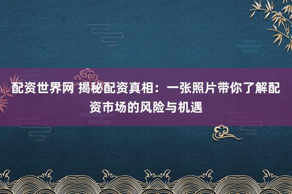 配资世界网 揭秘配资真相：一张照片带你了解配资市场的风险与机遇