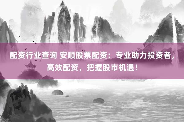 配资行业查询 安顺股票配资：专业助力投资者，高效配资，把握股市机遇！