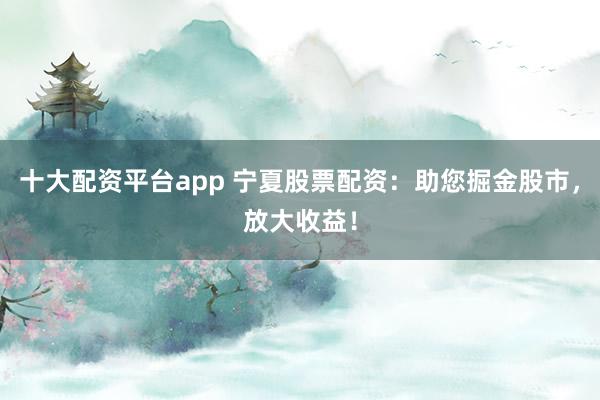 十大配资平台app 宁夏股票配资：助您掘金股市，放大收益！