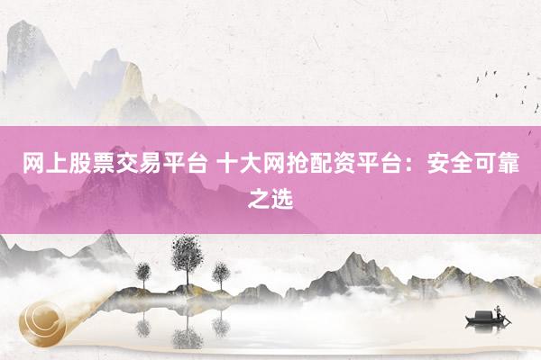 网上股票交易平台 十大网抢配资平台：安全可靠之选