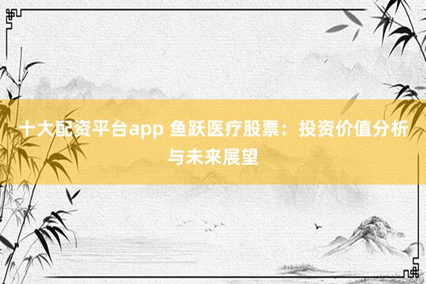 十大配资平台app 鱼跃医疗股票:投资价值分析与未来展望