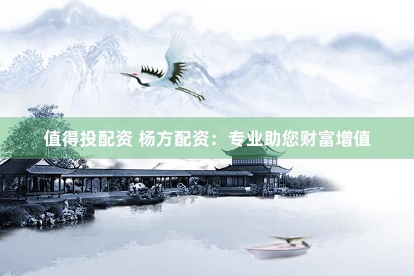值得投配资 杨方配资:专业助您财富增值