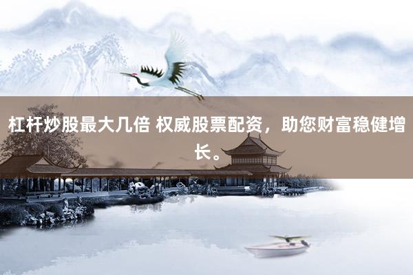 杠杆炒股最大几倍 权威股票配资，助您财富稳健增长。